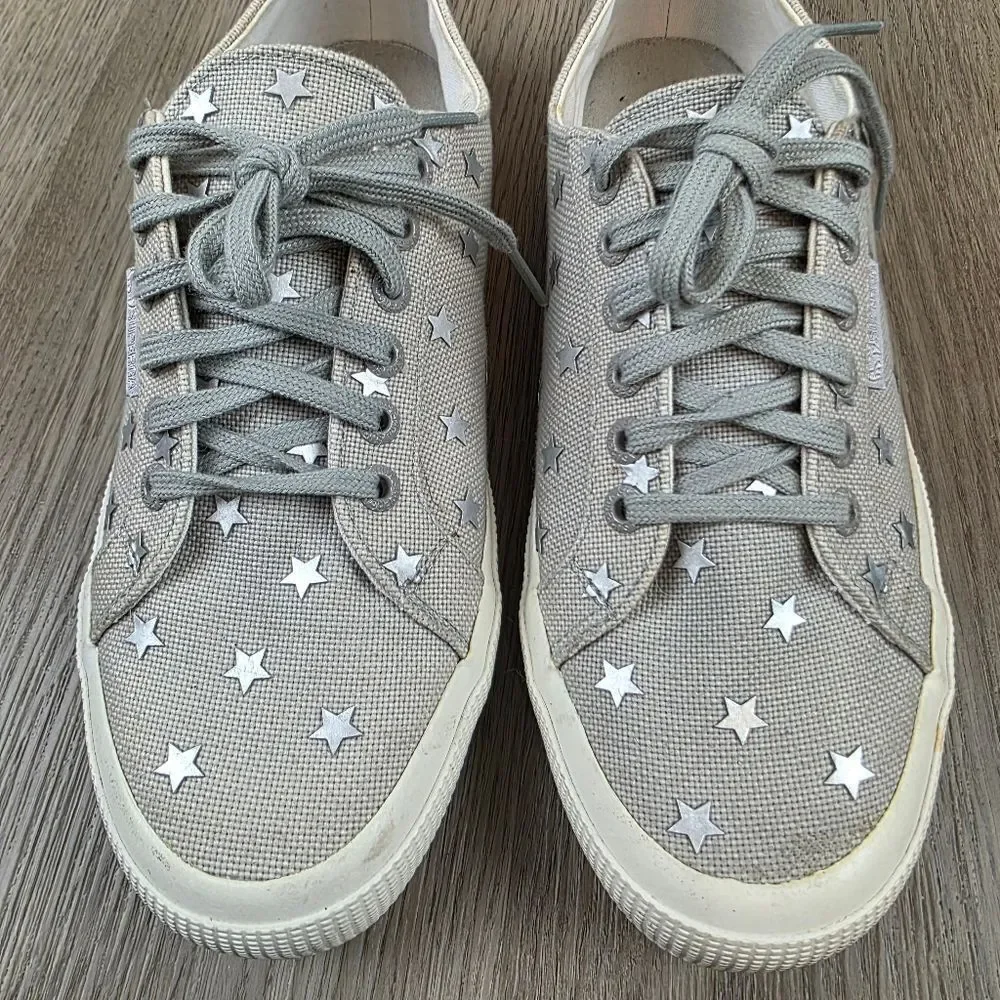 Superga Pyper America Silver Star Sneakers Size 9.5